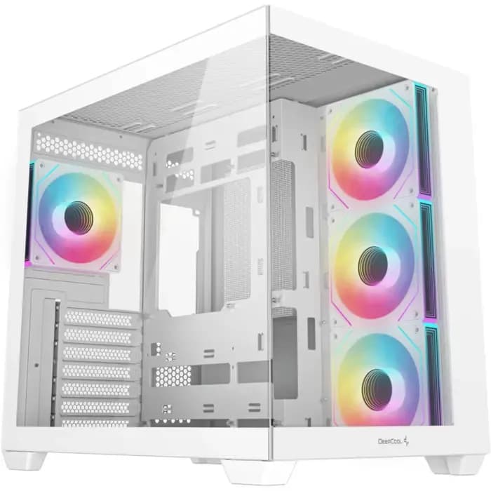 Kućište DeepCool CG530 4F WH, Mid tower, kaljeno staklo, bez napajanja, ATX, bijelo