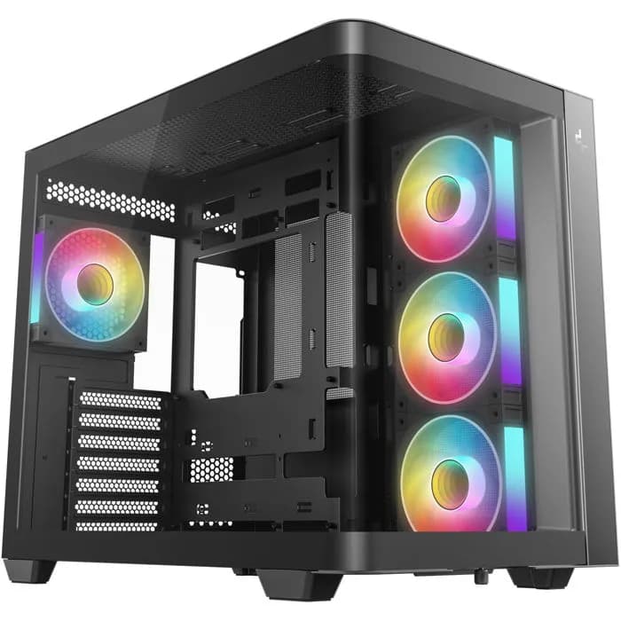 Kućište DeepCool CG530U 4F, Midi tower, kaljeno staklo, bez napajanja, ATX, crno