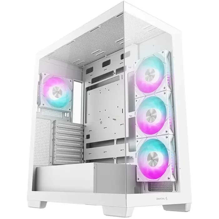 Kućište DeepCool CG580 4F WH, Mid tower, kaljeno staklo, bez napajanja, ATX, bijelo
