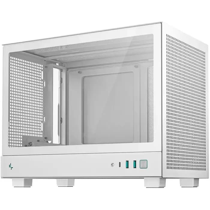 Kućište DeepCool CH160 WH, Mini tower, kaljeno staklo, bez napajanja, Mini ITX, bijelo