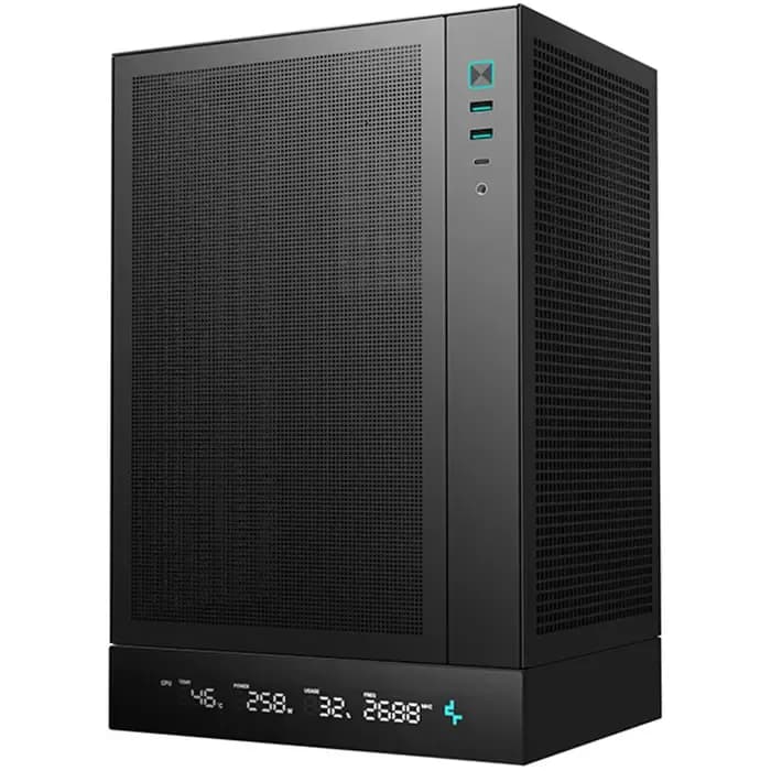 Kućište DeepCool CH170 Digital, Mini tower, bez napajanja, Mini ITX, crno