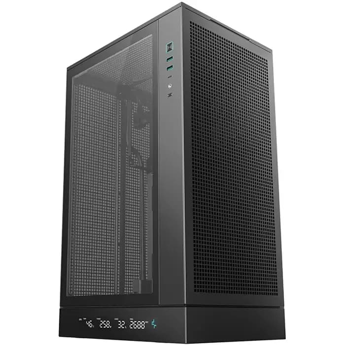 Kućište DeepCool CH270 Digital, Mini tower, kaljeno staklo, bez napajanja, Micro ATX, crno