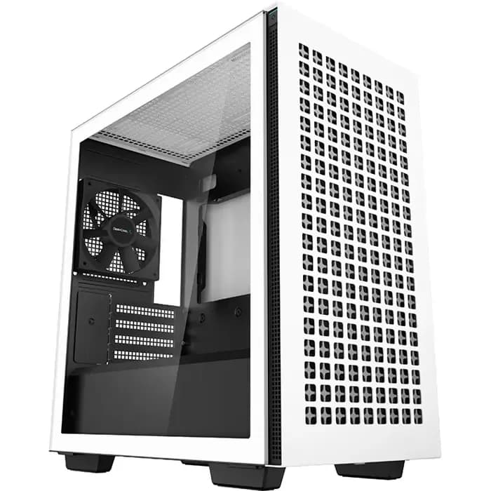 Kućište DeepCool CH370 WH, Mini tower, kaljeno staklo, bez napajanja, Micro ATX, bijelo