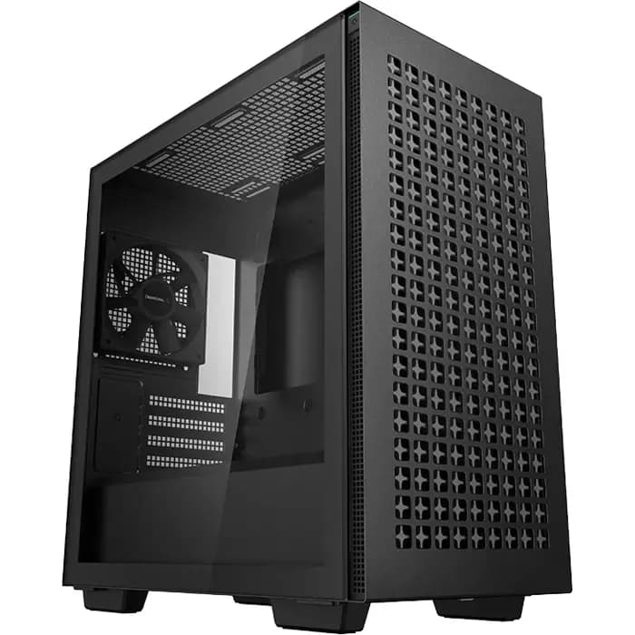 Kućište DeepCool CH370, Mini tower, kaljeno staklo, bez napajanja, Micro ATX, crno