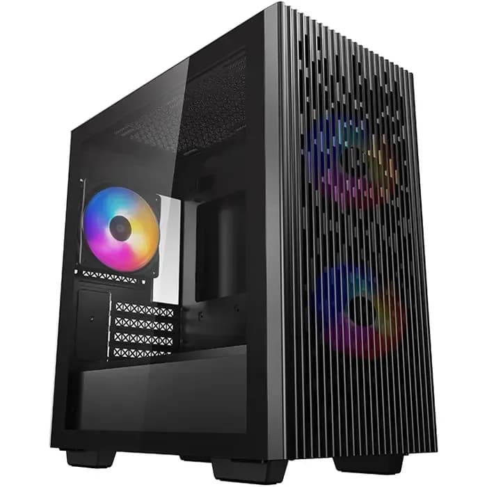 Kućište DeepCool Matrexx 40 3FS, Mini tower, kaljeno staklo, bez napajanja, Micro ATX, crno