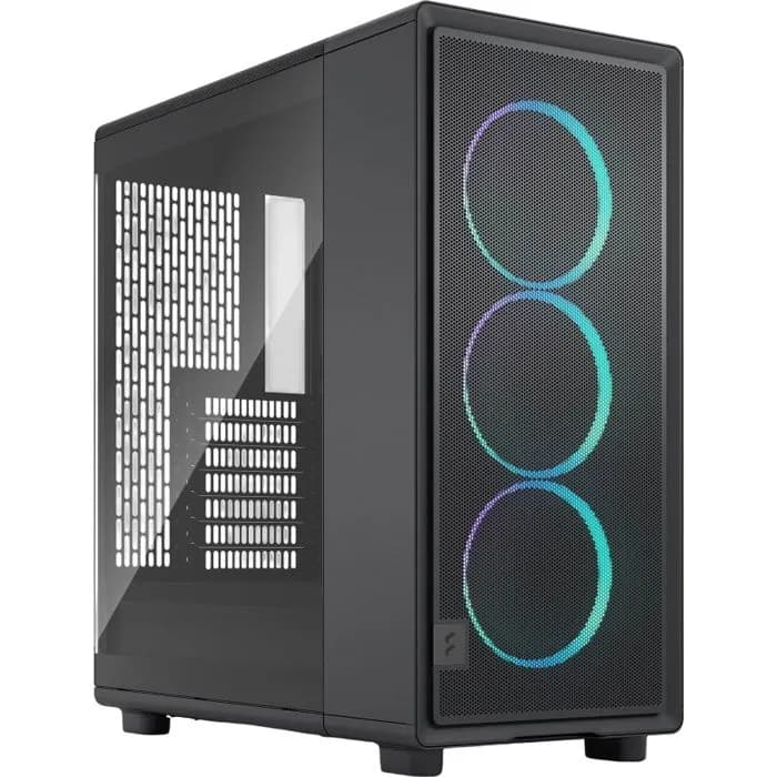 Kućište Fractal Epoch RGB Black TG, Mid tower, kaljeno staklo, bez napajanja, ATX, crno