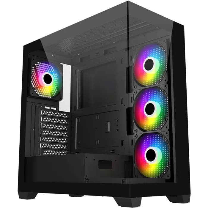 Kućište FSP M340 BA, Mid tower, kaljeno staklo, bez napajanja, ATX, crno