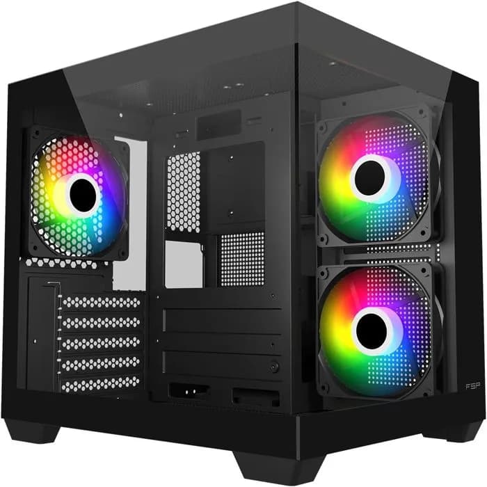 Kućište FSP S140 BA, Micro tower, kaljeno staklo, bez napajanja, Micro ATX, crno