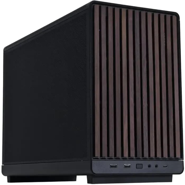 Kućište Lian Li A3-mATX Wood Edition, Micro tower, bez napajanja, Micro ATX, crno