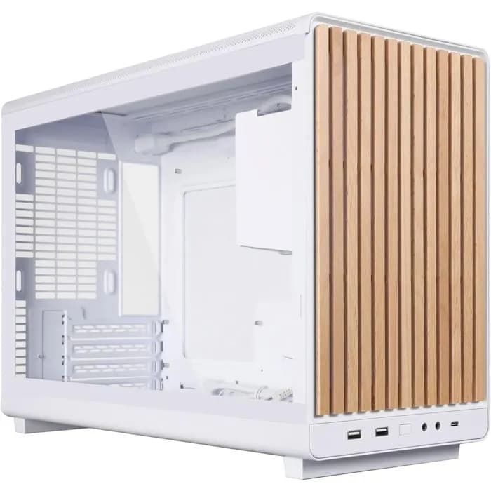 Kućište Lian Li A3-mATX Wood Edition, Micro tower, kaljeno staklo, bez napajanja, Micro ATX, bijelo