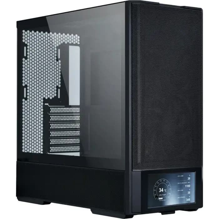 Kućište Lian Li Lancool 207 Digital, Midi tower, kaljeno staklo, bez napajanja, ATX, crno