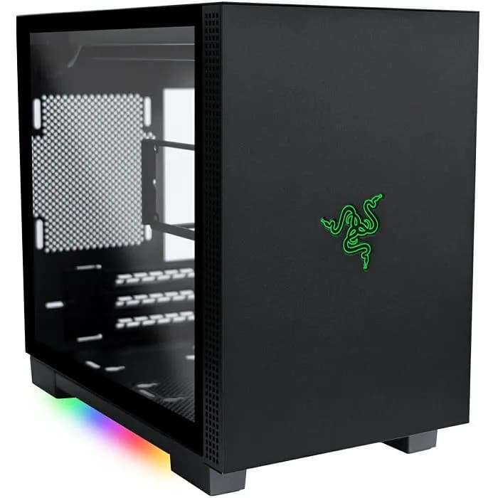 Kućište Razer Tomahawk, Mini tower, kaljeno staklo, bez napajanja, Mini ITX, RGB, crno