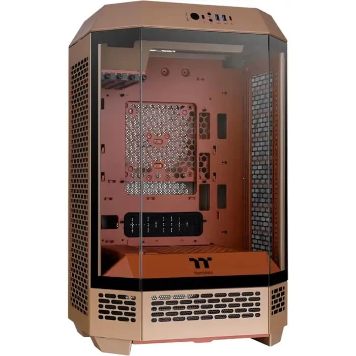 Kućište Thermaltake The Tower 300 Gravel Sand, Micro tower, kaljeno staklo, bez napajanja, Micro ATX, smeđe