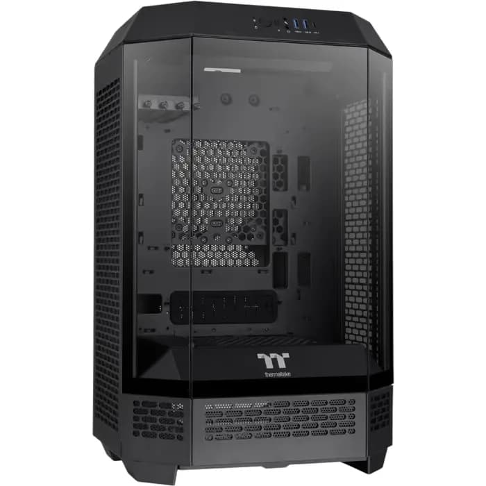 Kućište Thermaltake The Tower 300, Micro tower, kaljeno staklo, bez napajanja, Micro ATX, crno