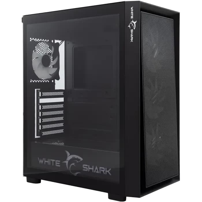 Kućište White Shark GCC-2401 Warhead 3, Mid tower, kaljeno staklo, bez napajanja, E-ATX, RGB, crno