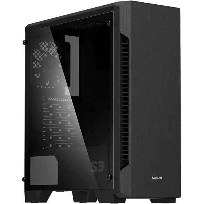 Kućište Zalman S3 TG, Midi tower, kaljeno staklo, bez napajanja, ATX, crno