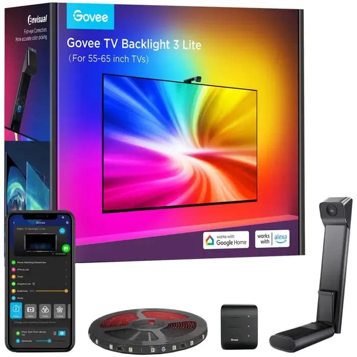 LED traka Govee 3 Lite, 3.6m, WiFi, Bluetooth, RGBICW, za TV 55-65"