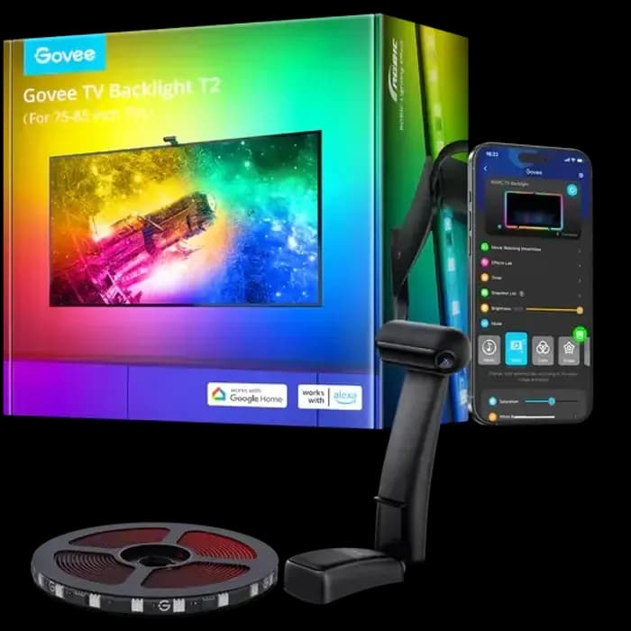 LED traka Govee Envisual TV Backlight T2, H605C, 5.0m, WiFi, Bluetooth, RGBIC, za TV 75-85"