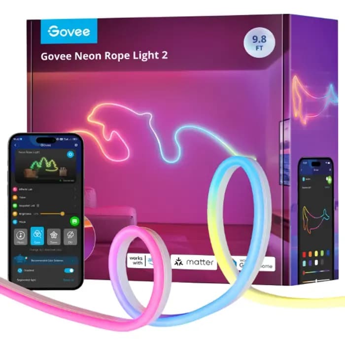 LED traka Govee Neon Rope Strip Light 2, H61D3, 3.0m, WiFi, Bluetooth, RGBIC