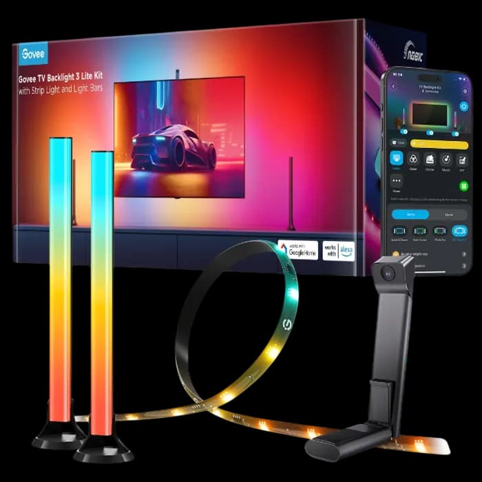 LED traka Govee TV Backlight 3 Lite Kit, H605A, 3.6m, WiFi, Bluetooth, RGBICW, za 55-65"