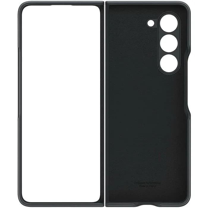 Maskica za mobitel Samsung Leather Eco, za Samsung Galaxy Z Fold 5, crna