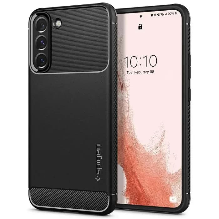 Maskica za mobitel Spigen Rugged Armor, za Samsung Galaxy S22, crna