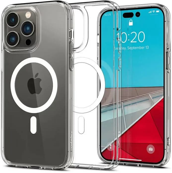 Maskica za mobitel Spigen Ultra Hybrid MagSafe, za Apple iPhone 14 Pro Max, prozirna-bijela