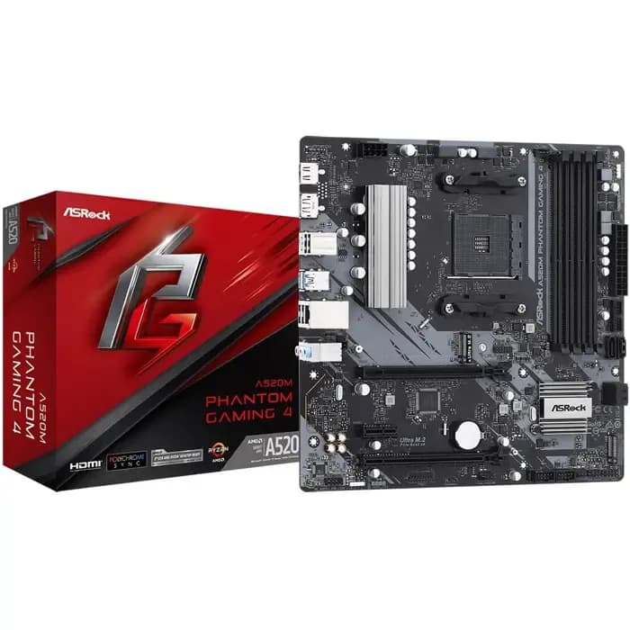 Matična ploča ASRock A520M Phantom Gaming 4, AMD AM4, Micro ATX