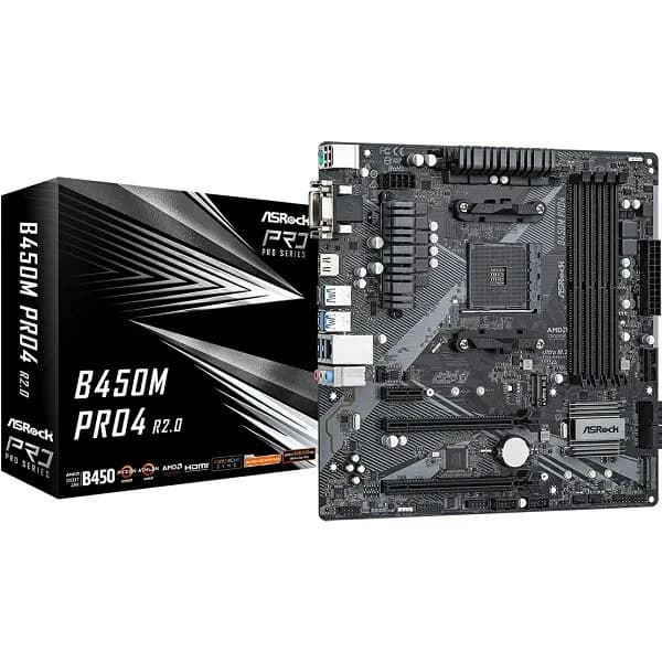 Matična ploča ASRock B450M Pro4 R2.0, AMD AM4, Micro ATX