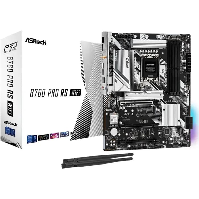 Matična ploča ASRock B760 Pro RS WiFi DDR5, Intel LGA1700, WiFi, Bluetooth, ATX