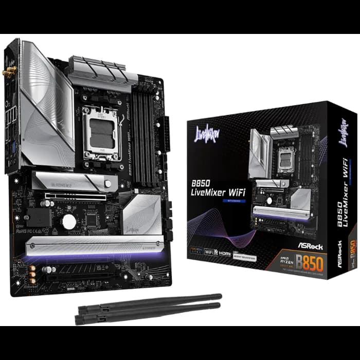 Matična ploča ASRock B850 Livemixer WiFi, AMD AM5, WiFi, Bluetooth, ATX