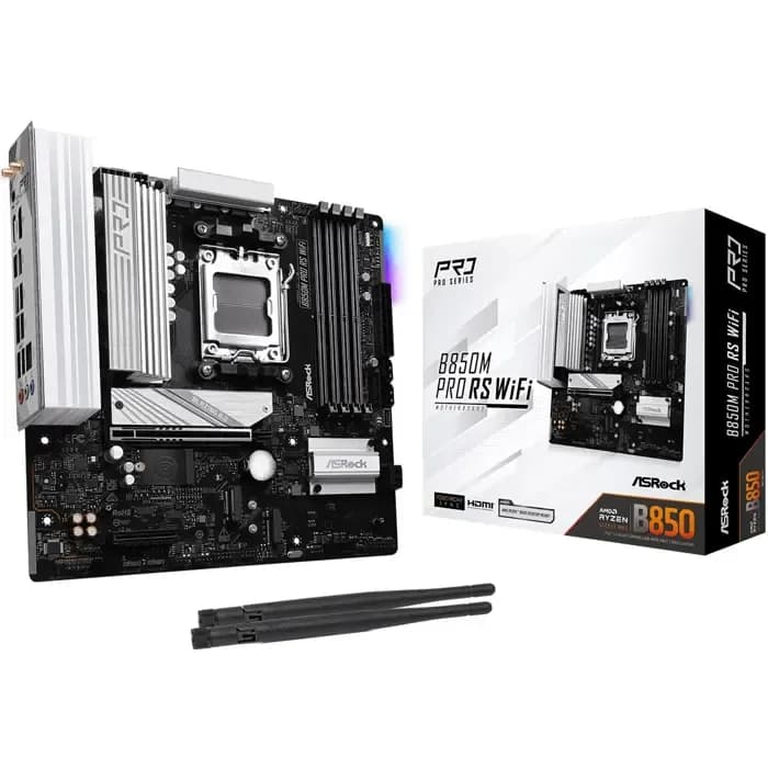 Matična ploča Asrock B850M Pro RS WiFi, AMD AM5, WiFi, Bluetooth, Micro ATX