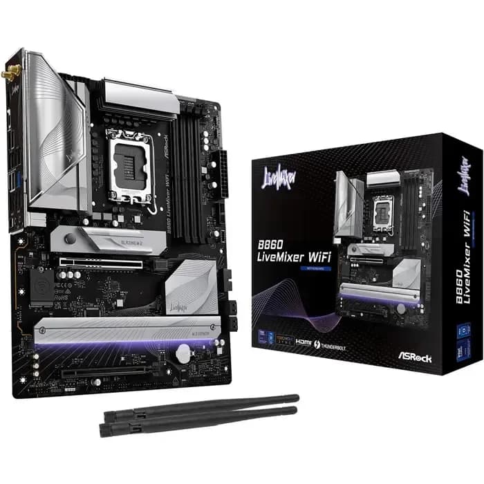 Matična ploča ASRock B860 LiveMixer WiFi, Intel LGA1851, WiFi, Bluetooth, ATX