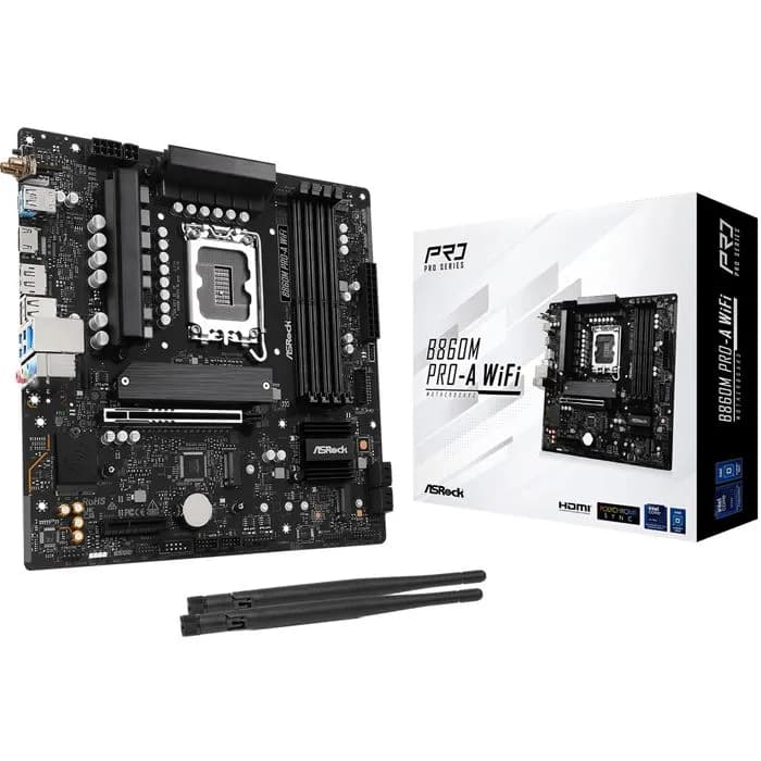 Matična ploča ASRock B860M Pro-A WiFi, Intel LGA1851, WiFi, Bluetooth, Micro ATX