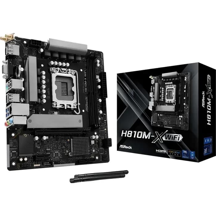 Matična ploča ASRock H810M-X WiFi, Intel LGA1851, WiFi, Bluetooth, Micro ATX
