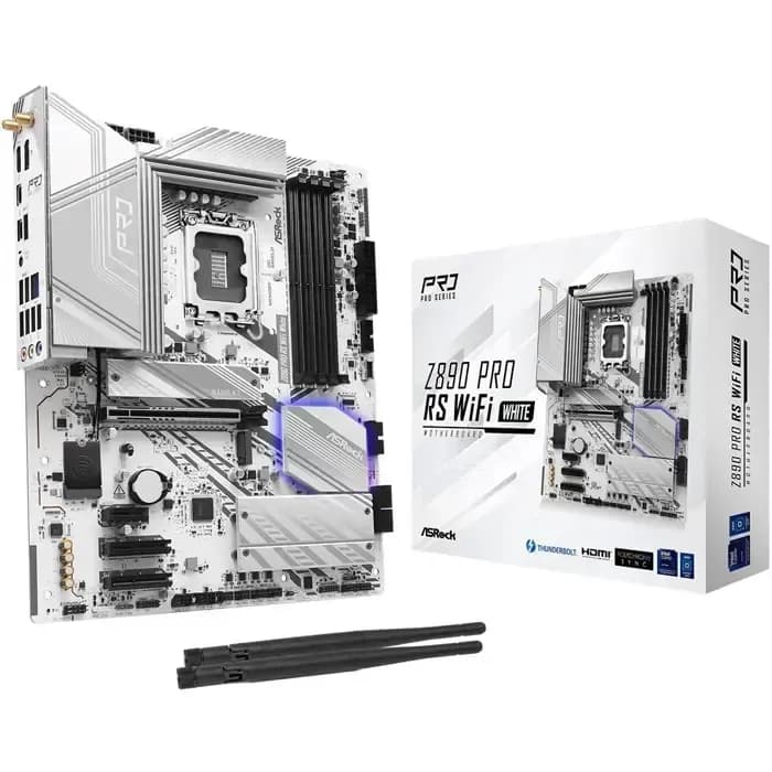Matična ploča ASRock Z890 Pro RS WiFi White, Intel LGA1851, WiFi, Bluetooth, ATX
