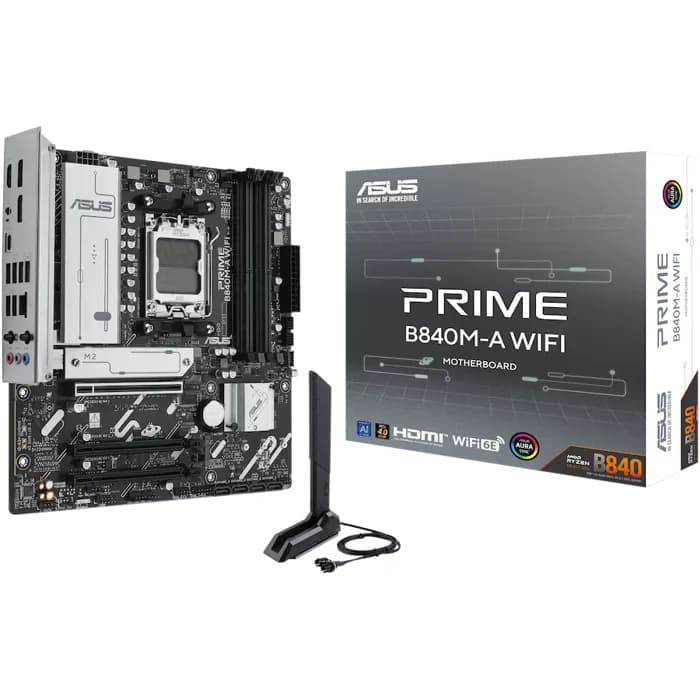 Matična ploča Asus Prime B840M-A WiFi, AMD AM5, WiFi, Bluetooth, Micro ATX