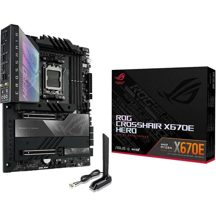 Matična ploča ASUS ROG Crosshair X670E Hero, AMD AM5, DDR5, ATX, PCIe 5.0, Wi-Fi 6E, Bluetooth
