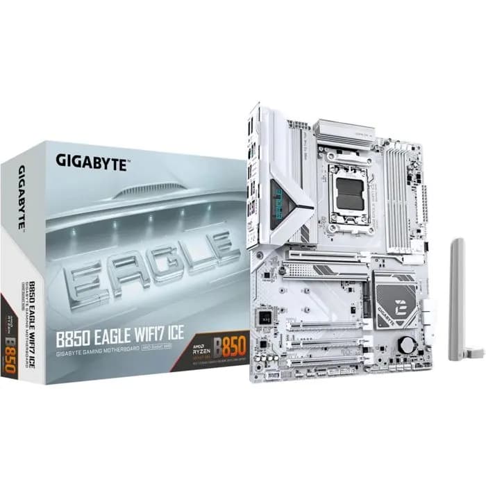 Matična ploča Gigabyte B850 Eagle WiFi7 Ice, AMD AM5, WiFi, Bluetooth, ATX
