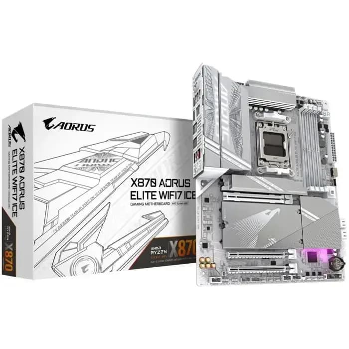 Matična ploča Gigabyte X870 Aorus Elite WiFi7 Ice, AMD AM5, WiFi, Bluetooth, ATX