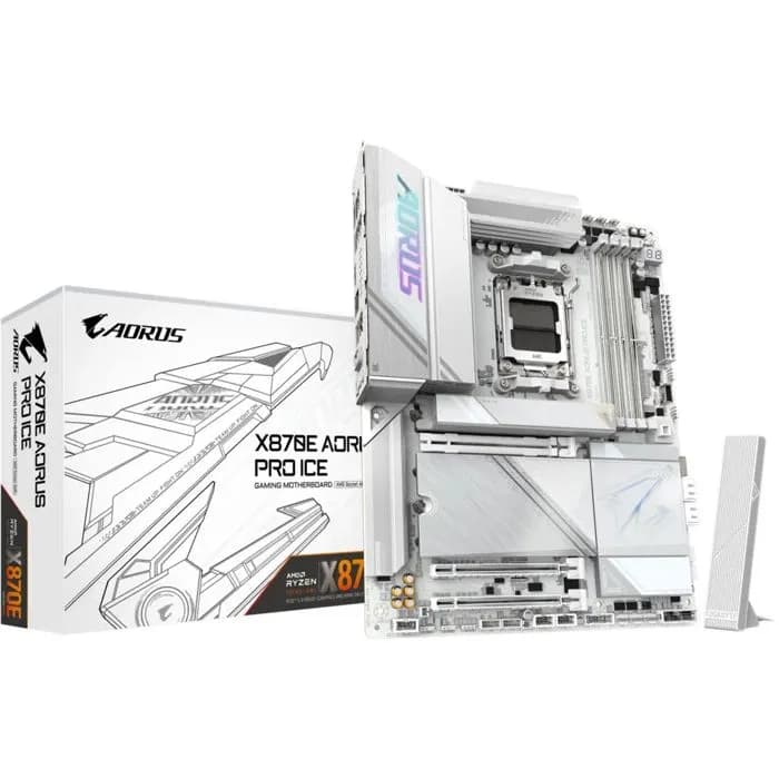 Matična ploča Gigabyte X870E Aorus Pro Ice 1.1, AMD AM5, WiFi, Bluetooth, ATX