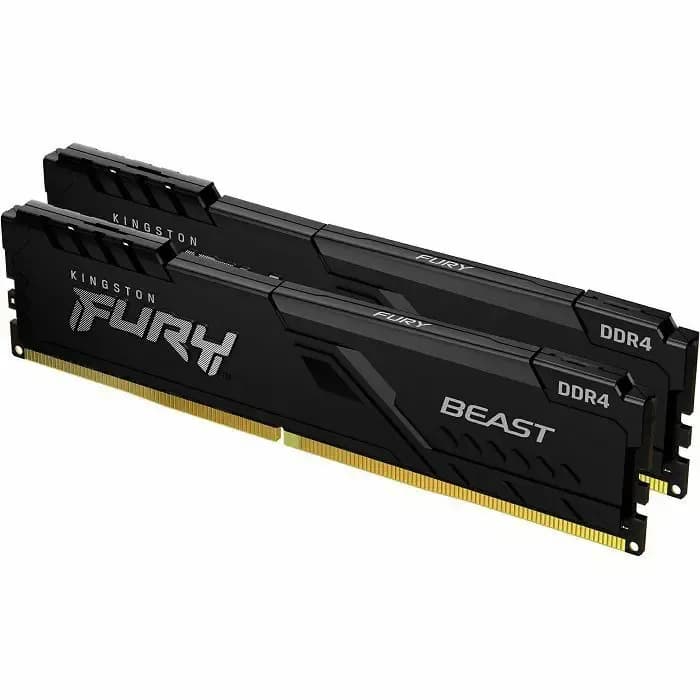 Memorija Kingston Fury Beast Black XMP, 32GB (2x16GB), DDR4 3200MHz, CL16