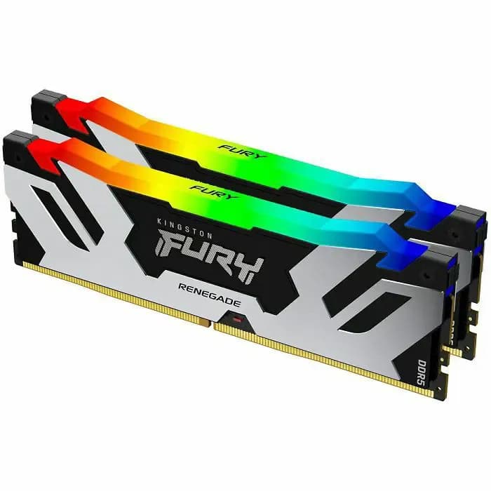 Memorija Kingston Fury Renegade Silver RGB XMP, 32GB (2x16GB), DDR5 6400MHz, CL32