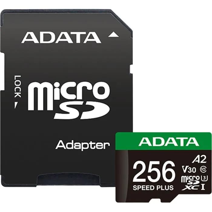 Memorijska kartica Adata Speed Plus, microSDXC, XC Class 10, 256GB + SD Adapter