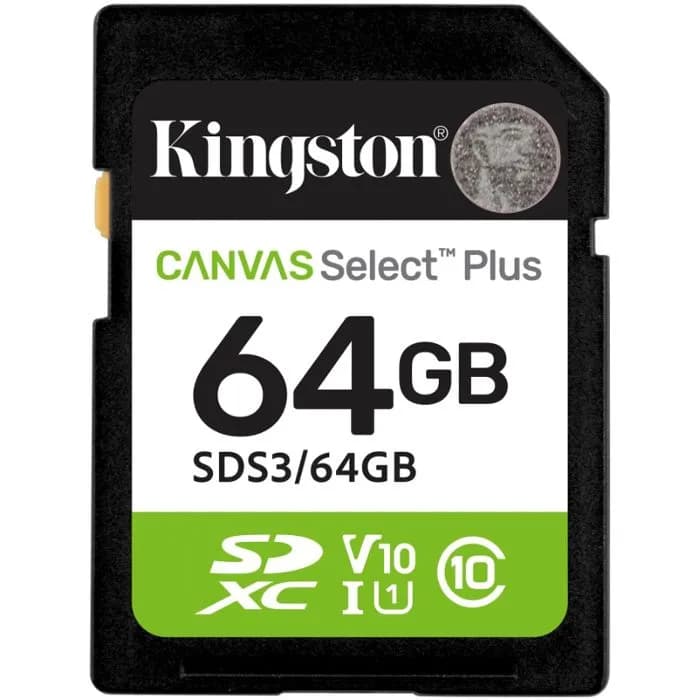 Memorijska kartica Kingston Canvas Select Plus Gen 3, microSDXC, XC Class 10, 64GB + SD Adapter