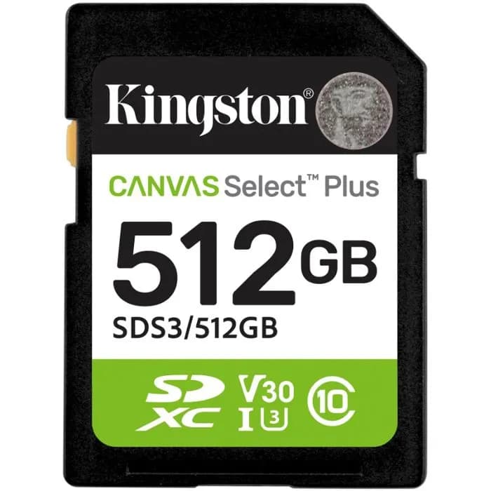 Memorijska kartica Kingston Canvas Select Plus Gen 3, microSDXC, XC Class 30, 512GB + SD Adapter