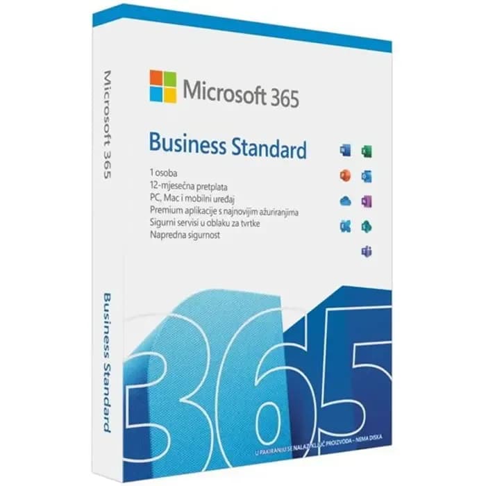 Microsoft 365 Business Standard Croatian, 1 godišnja pretplata, KLQ-00642