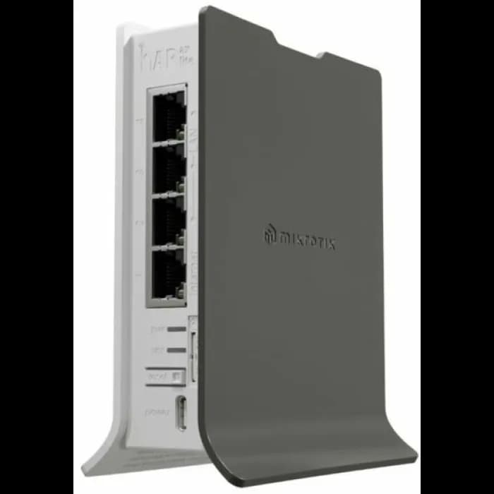 MikroTik hAP ax Lite LTE6, 800MHz CPU, 256MB RAM, 4×G-LAN, 2.4Ghz 802.11b/g/n/ax, LTE CAT6 modem, microSIM, tower kućište, PSU, antena 4.3dBi, RouterOS v7 L4