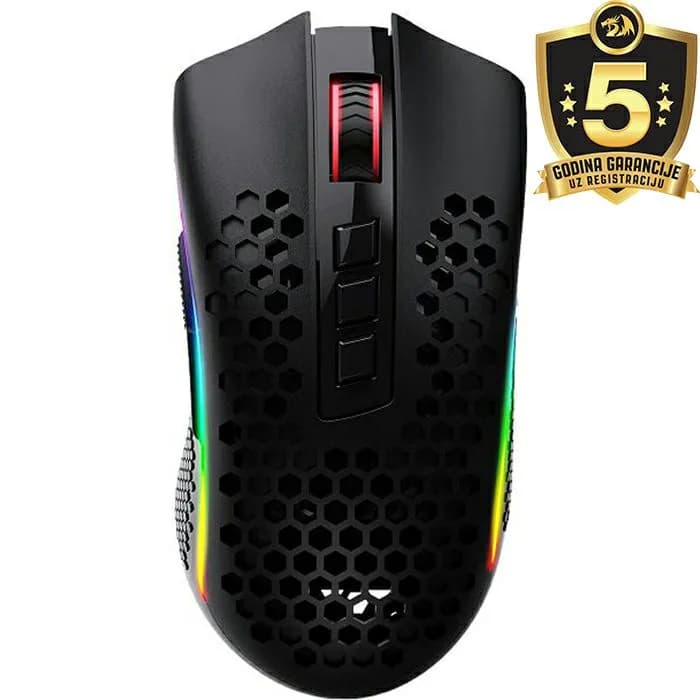 Miš Redragon M808 Storm Pro, bežični, gaming, 16000DPI, RGB, crni