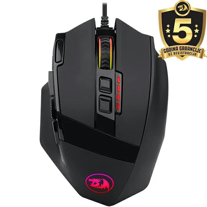Miš Redragon Sniper M801, žičani, gaming, 12400DPI, RGB, crna
